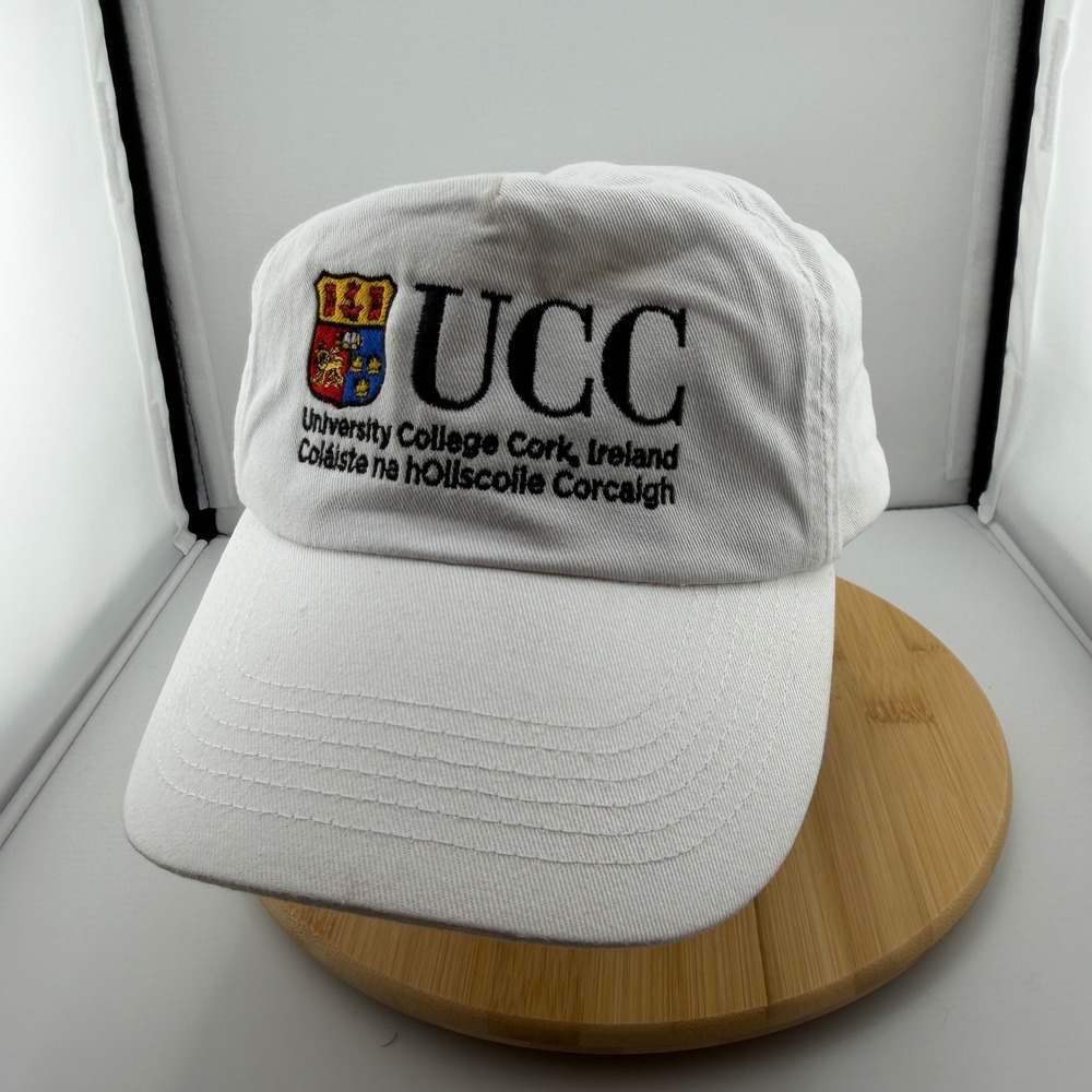 Beechfield UCC University College Cork Ireland Hat White Cotton Baseball Cap